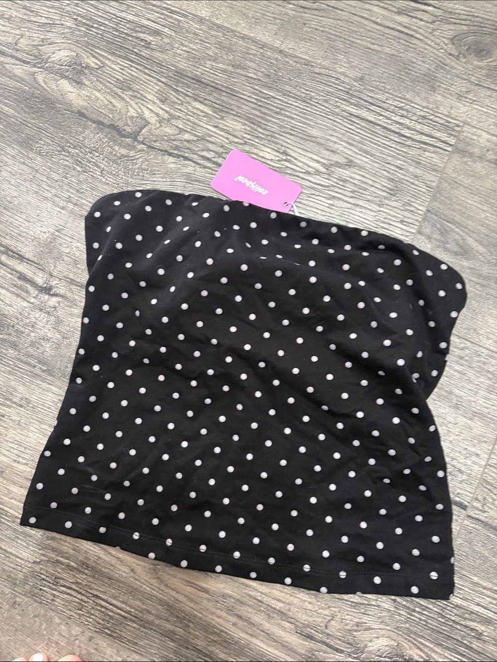 Edikted M NWT Black Polka Dot Strapless Top